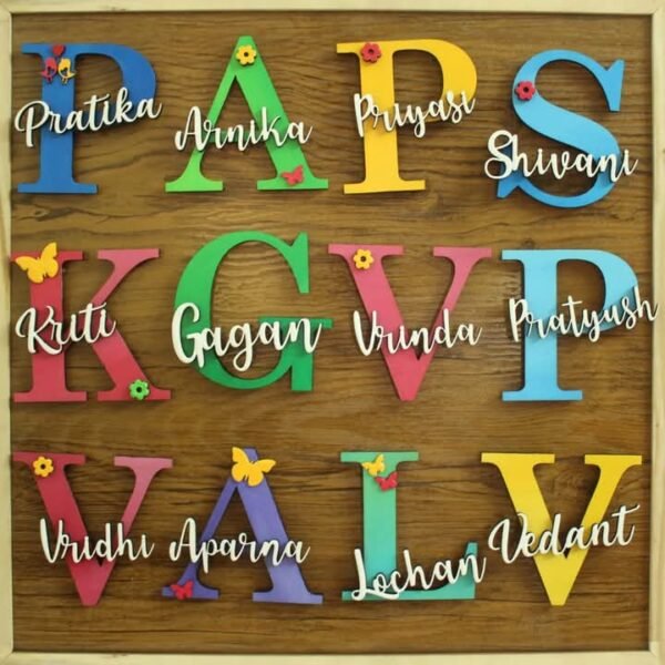 Personalized Name Initials - Fridge Magnet | Alphabet Magnet 5 inches - Image 2